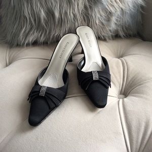 👠 SALE 2/$20 🛍 Black Evening Slides rhinestones